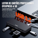 Leitor De Cartão Dorn 6 Em 1 Usb-c Cfexpress Sd Tf 10gbps