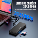 Leitor De Cartão Dorn 6 Em 1 Usb-c Cfexpress Sd Tf 10gbps