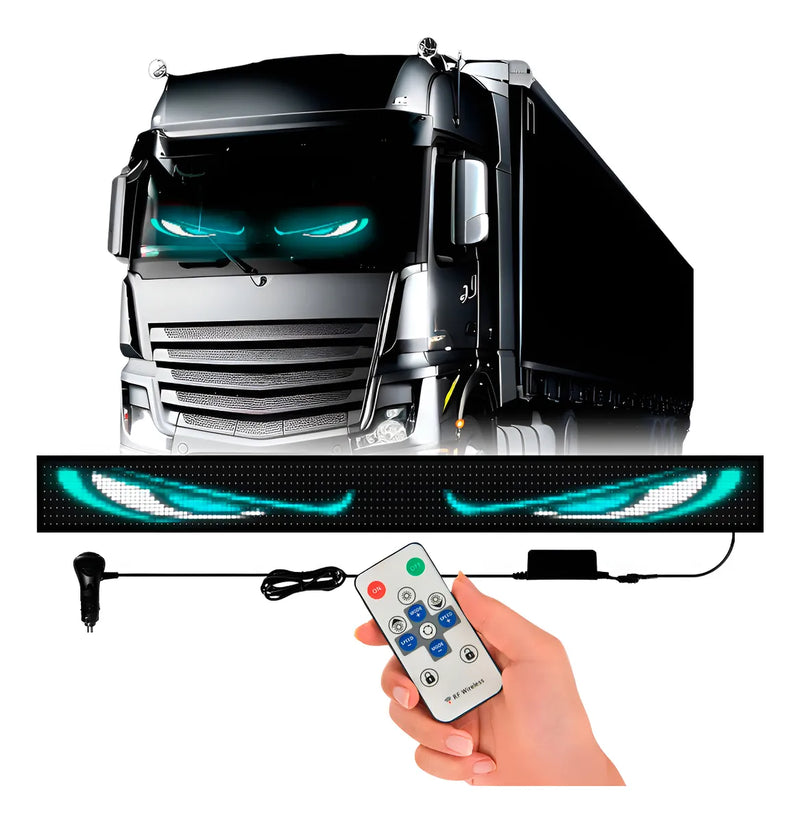Tela Flexível Olhos De Led Grande Para Carros, Caminhonetes, Vans, Caminhões e Veículos Maiores - Virtua FX