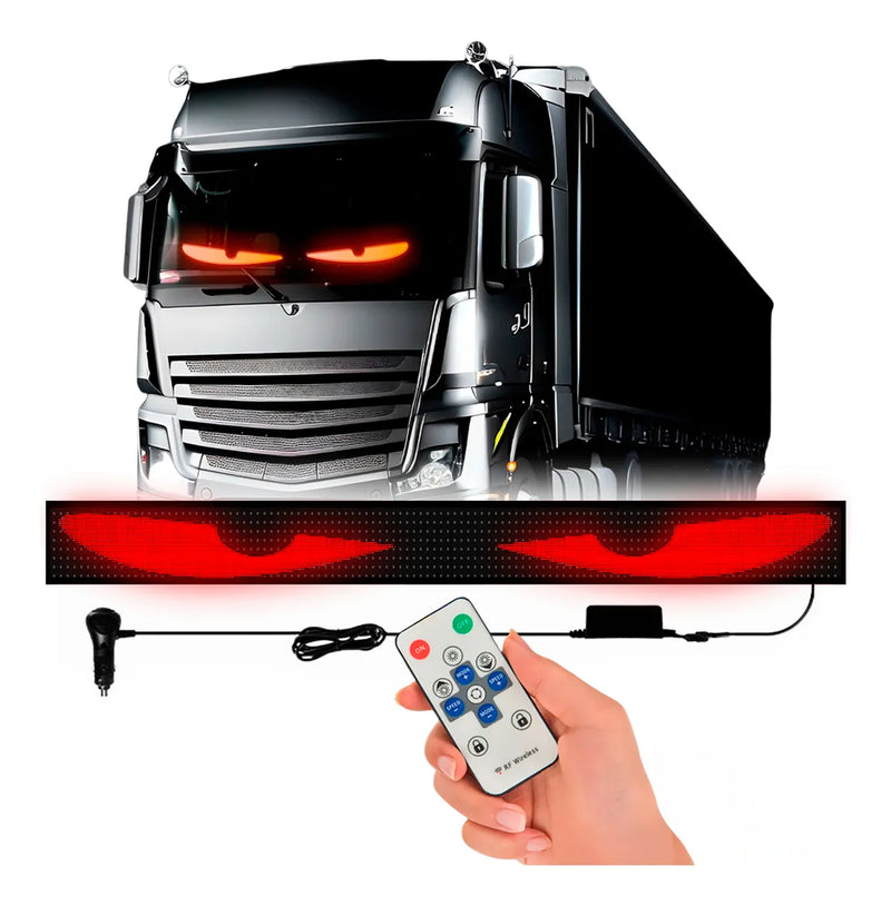 Tela Flexível Olhos De Led Grande Para Carros, Caminhonetes, Vans, Caminhões e Veículos Maiores - Virtua FX