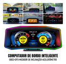Computador de Bordo Dorn OBD2 Universal - HUD 2 em 1, Leitura de RPM, Temperatura, GPS e Alertas