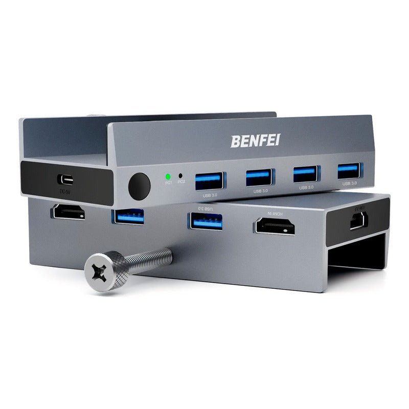 Chaveador Hub Switch Kvm 2x1 8k 60hz Hdmi Usb 4 Portas Hdcp