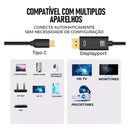 Adaptador Dorn USB-C para DisplayPort 8K - Cabo 2 Metros, Blindado e Conectores Banhados a Ouro