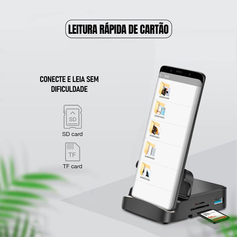 Dock Station Dex Para Android Com Hdmi 4k / Usb 3.0 / Sd