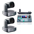 Duas Câmeras Robótica Dorn Ptz 4k 12x Ndi Hx2 + Controladora