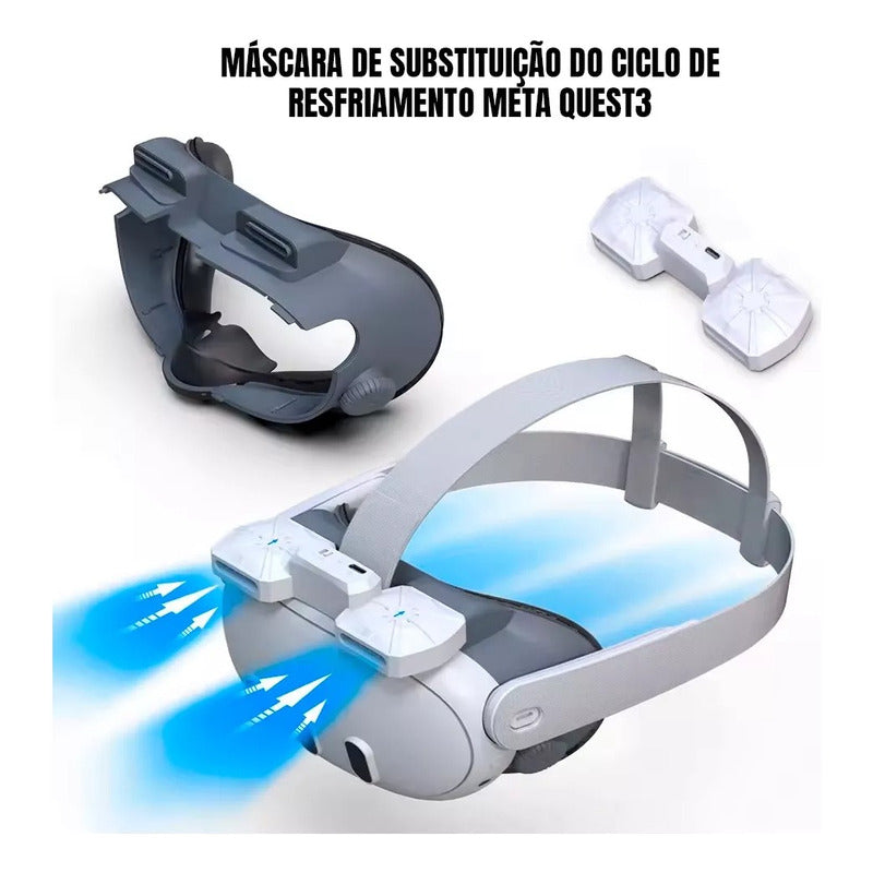 Capa Facial Com Sistema De Resfriamento Para Quest 3