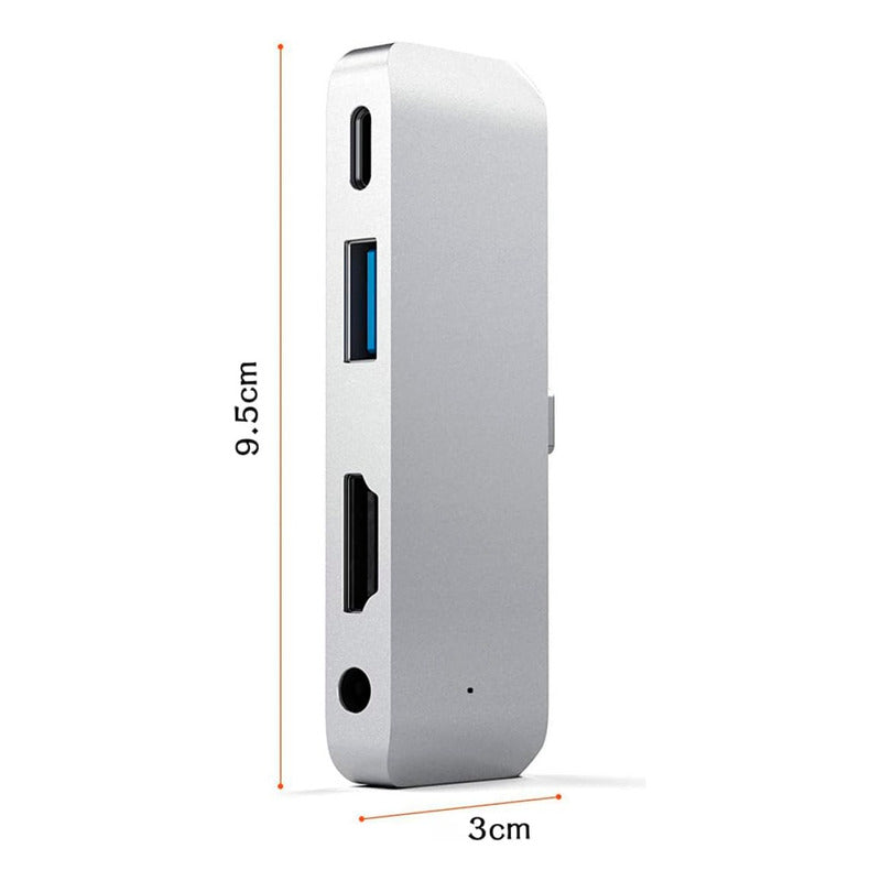 Hub Adaptador Usb-c Para Hdmi / Usb 3.0 / Usb-c / Audio P2
