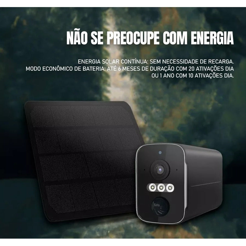 Câmera De Segurança Solar Wi-fi Full Hd 1080p 120° Noturna