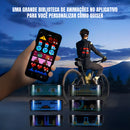 Display LED Virtua FX para Capacete - Personalização Bluetooth, 576 LEDs RGB e Bateria 12h