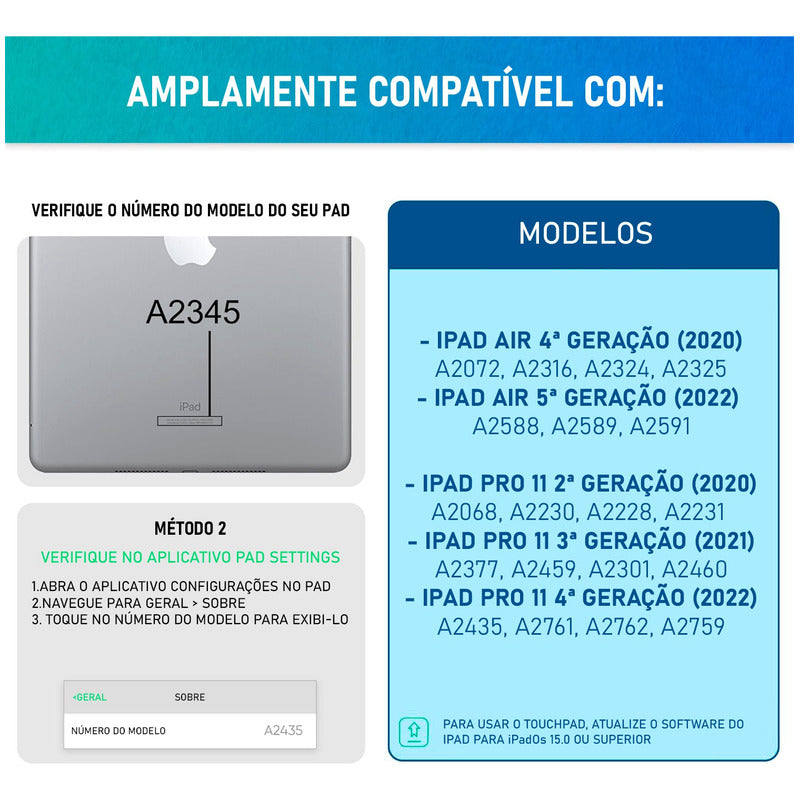 Teclado Dorn Magic Trackpad Para iPad Pro 11 E Air