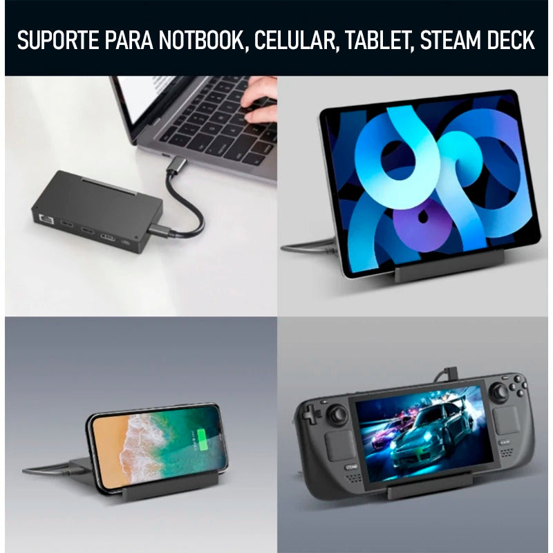 Dock Station Android 7 Em 1 Ssd Nvme M.2 Hdmi 4k