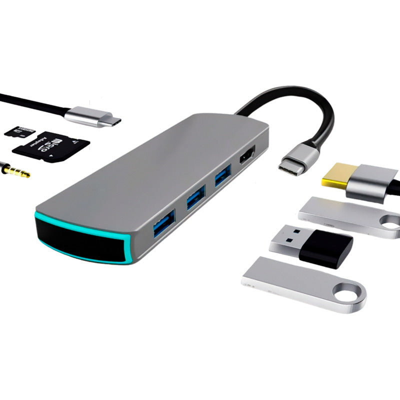 Hub Usb Basix Blue Pro 3.0/usb-c/3.1 Hdmi 5gbps.