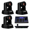 Três Câmeras Robótica Ptz Dorn 20xh Hdmi Usb + Controladora