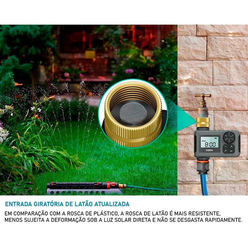 Temporizador Irrigação Programável Fluxo De Água Automático