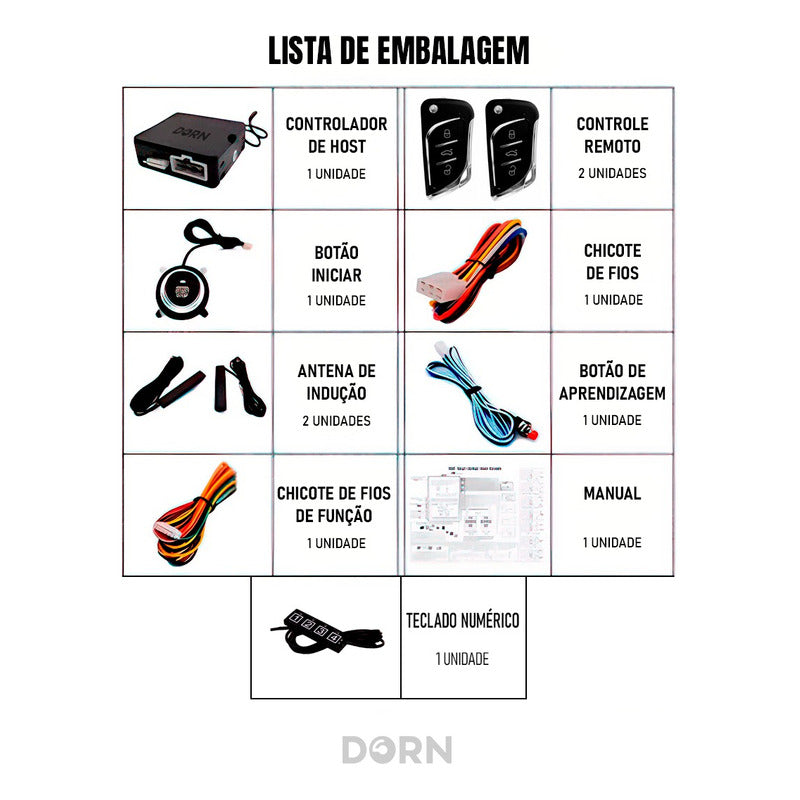 Kit Start Stop Universal Partida Remota Chave De Presença Rl