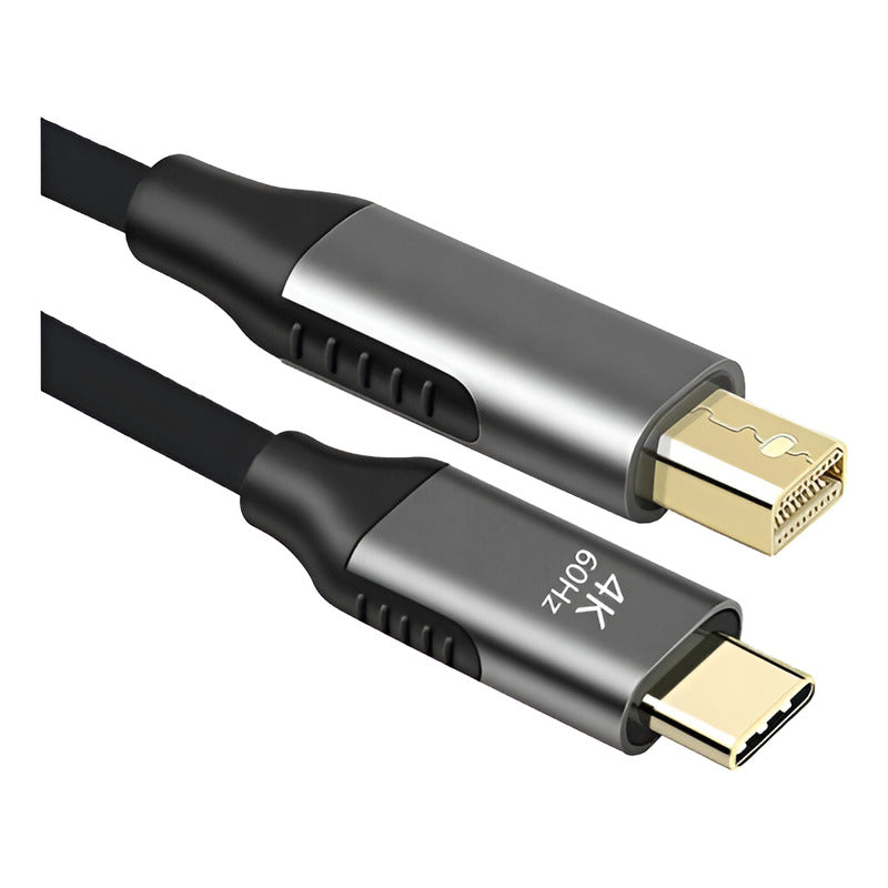 Cabo Usb-c Para Mini Displayport 4k Dorn 1,8m Ouro