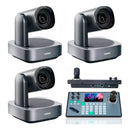 Três Câmeras Robótica Dorn Ptz 4k 12x Ndi Hx2 + Controladora