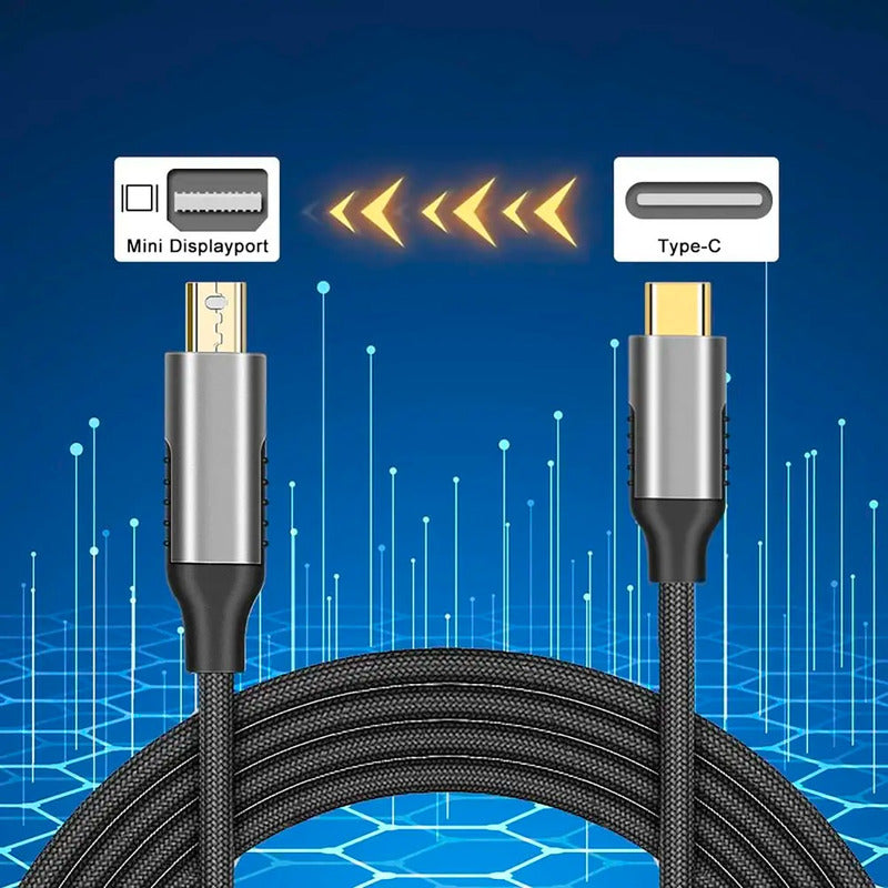 Cabo Usb-c Tipo C Para Mini Displayport Macho 4k Com Nota