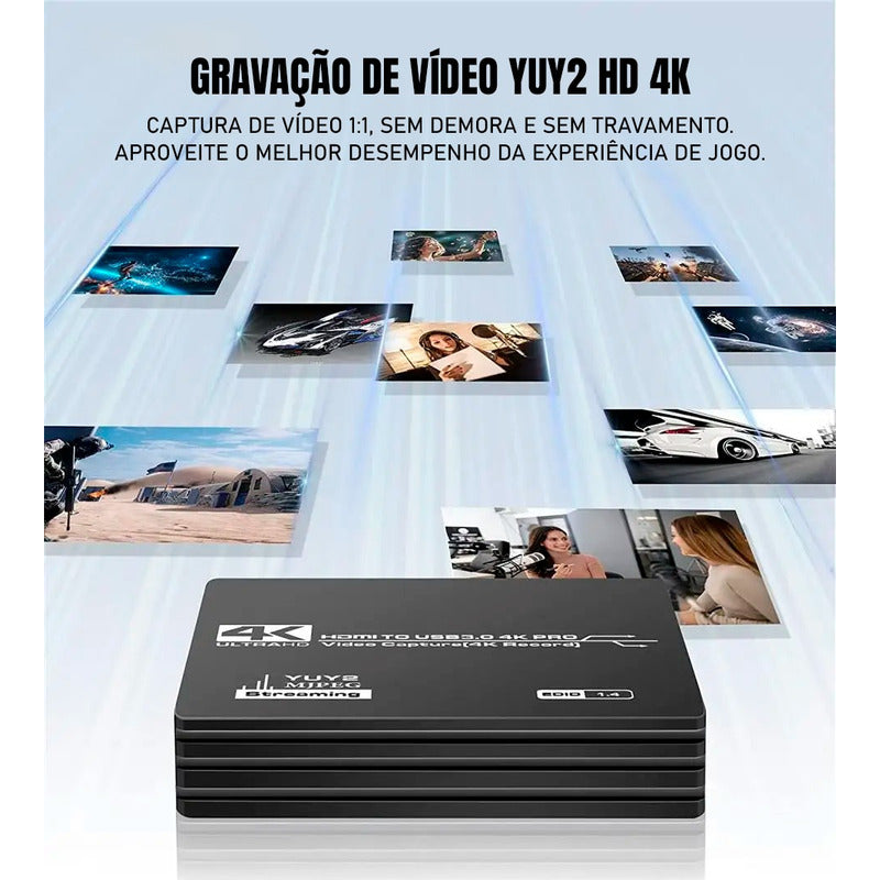 Placa De Captura Usb Hdmi 4k E Entrada P/ Microfone Ou Fone