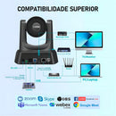 Câmera Web Dorn Ptz 20xh Full Hd Cor Preto