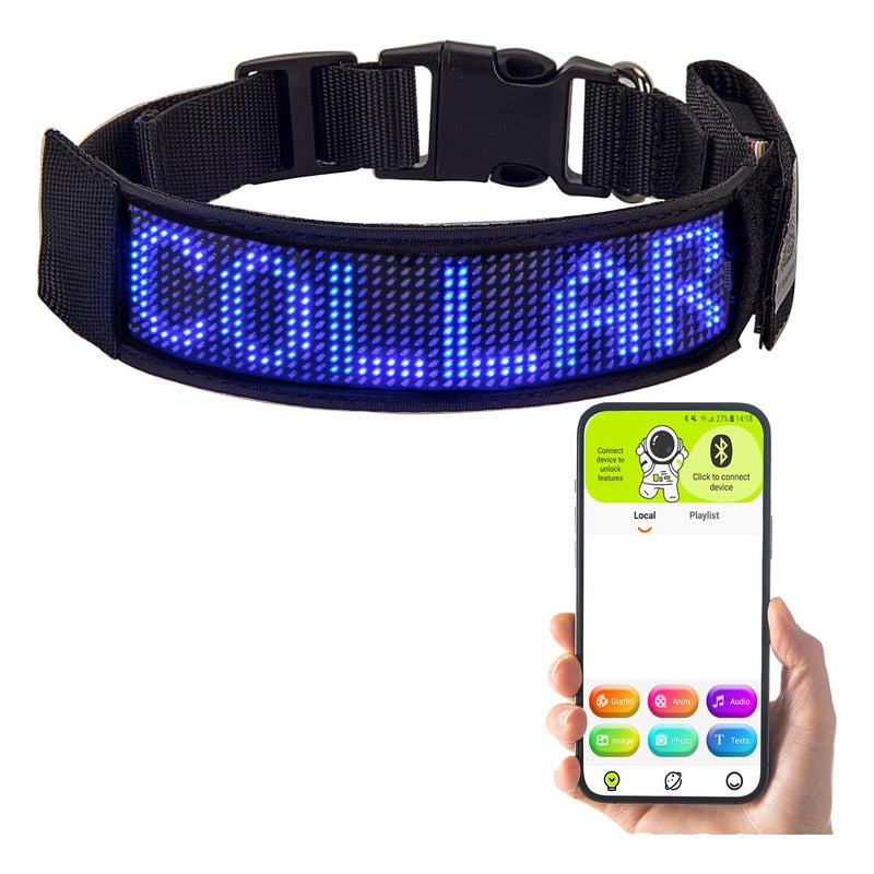 Coleira Pet Virtua Fx - Colar Led Personalizável