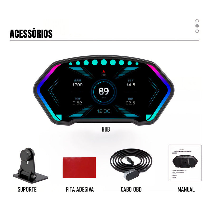 Computador De Bordo Universal Obd2 Display Hud Carro - Dorn