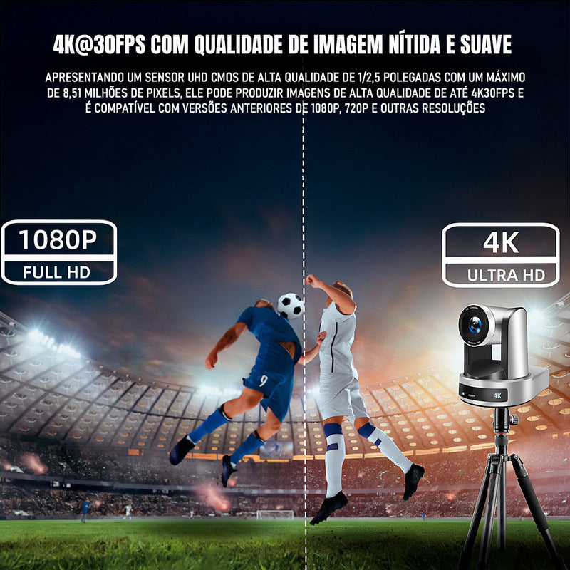 Câmera Dorn Ptz Zoom 20x 4k Hdmi Usb Sdi Rj45