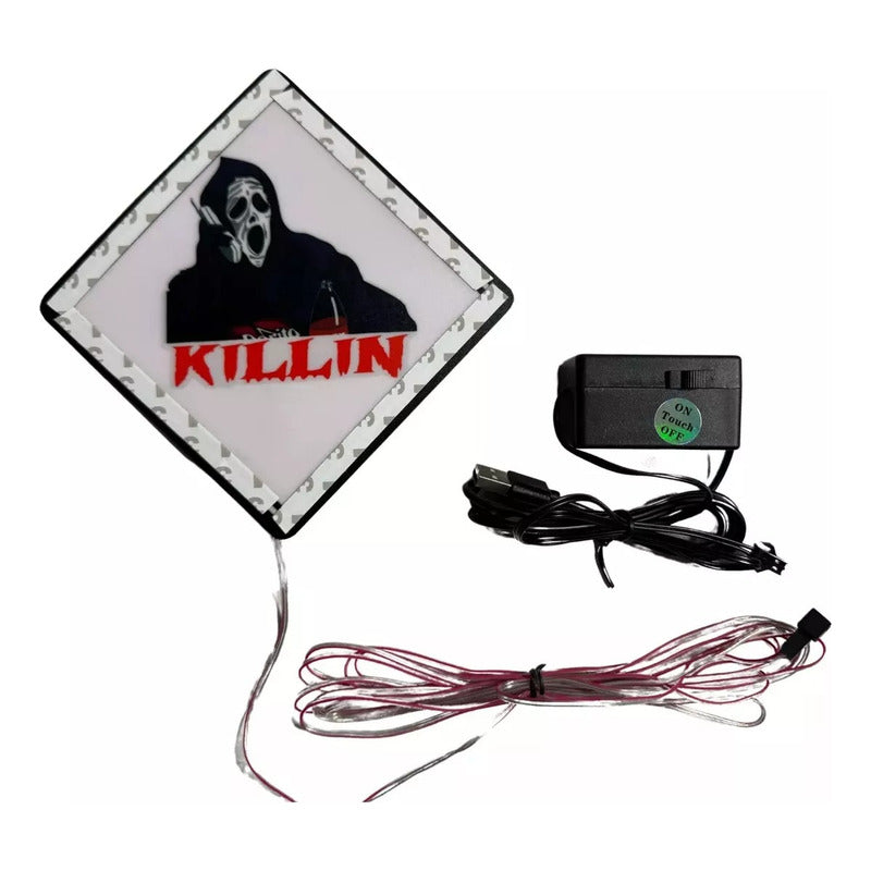 Placa Luminosa Sticker Led Adesivo Carro, parede, Pilha Aaa