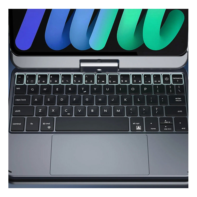 Teclado Doqo Magic Para iPad Mini 6 E 7 - Prata