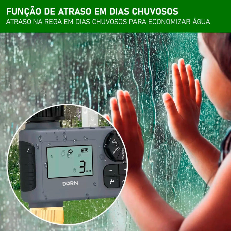 Temporizador Irrigação Programável Fluxo De Água Automático