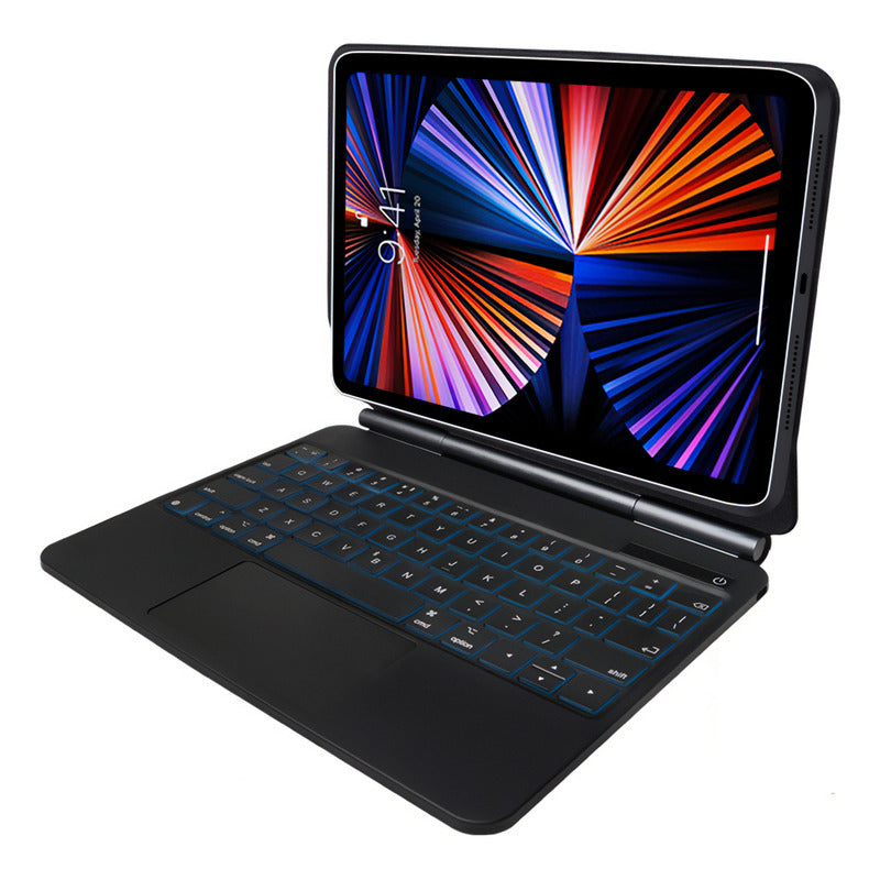 Teclado Dorn Magic Rgb Para iPad 12.9 Pro E Air 13 Cor De Teclado Preto