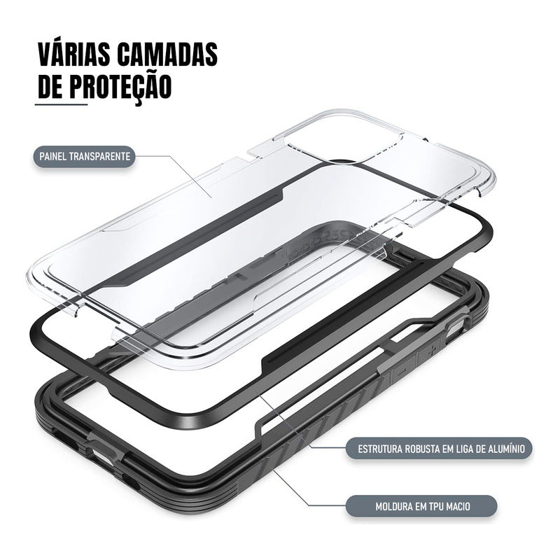 Case Anti Impacto Dorn Samsung Galaxy S24 S25 Ultra Plus - Proteção Militar Transparente 1,8m