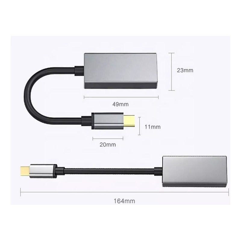 Adaptador Dorn Aluminium Usb-c Para Hdmi Ultra Hd.