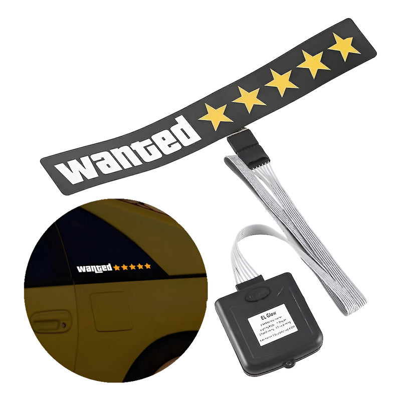 Placa Luminosa Sticker Led Adesivo Carro, parede, Pilha Aaa