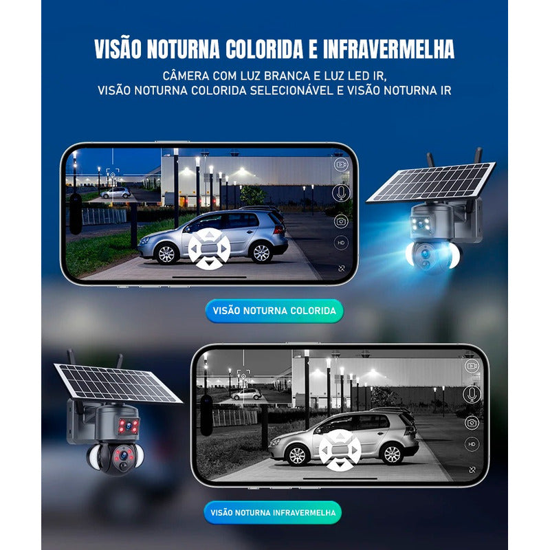 Câmera De Segurança Dorn 4g 4k Ptz Solar Motorizada