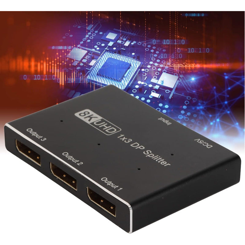 Splitter Displayport 1x3 Dp 1.4 - 1 X 3 Extensor De Tela +nf