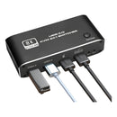 Hub Kvm Switch 2 Pc Para 1x Hdmi 8k E 3x Usb 3.0 Cor Preto