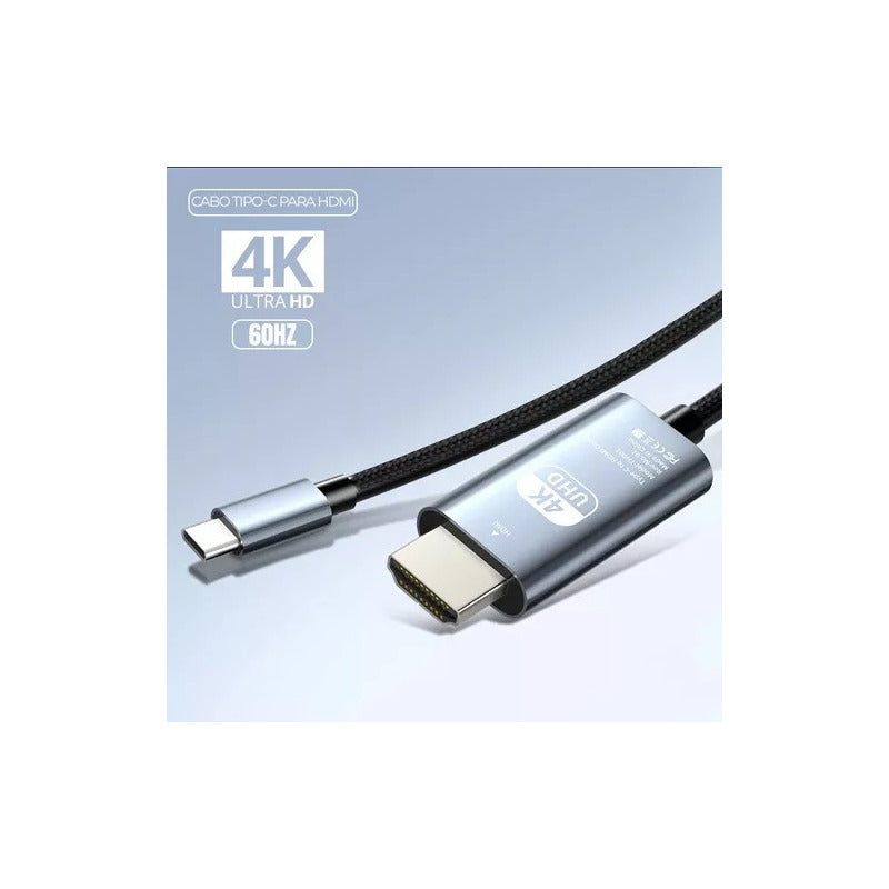 Cabo Usb C Para Hdmi Thunderbolt 3 4k 1080p