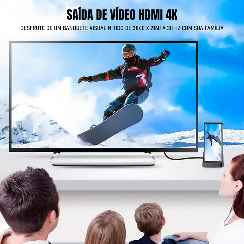 Dock Station Dex Para Android Com Hdmi 4k / Usb 3.0 / Sd
