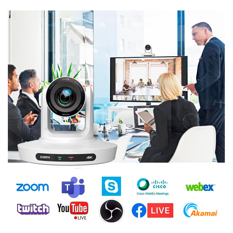Três Câmeras Robótica Dorn Ptz 4k 20x + Controladora