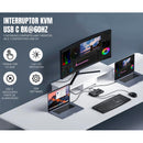 Switch KVM Dorn para Compartilhar Tela e USB entre 2 Dispositivos USB-C Thunderbolt ou Notebooks -  8K 60HZ e PD 100W