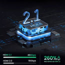 Splitter Divisor Dorn Hdmi 2.1 1x2 48gbps 5mm