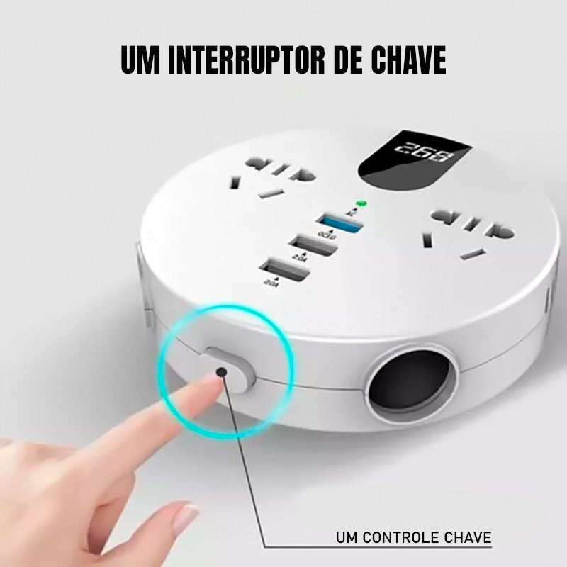 Inversor Conversor Tomada Carro 550w 12v P/220v Usb Veicular