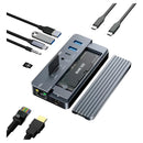 Hub USB-C 9-em-1 Dorn com NVMe M.2 e Power Delivery 100W - Docking Station Profissional