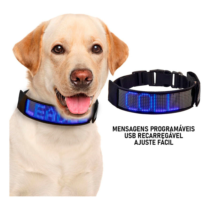 Coleira Pet Virtua Fx - Colar Led Personalizável