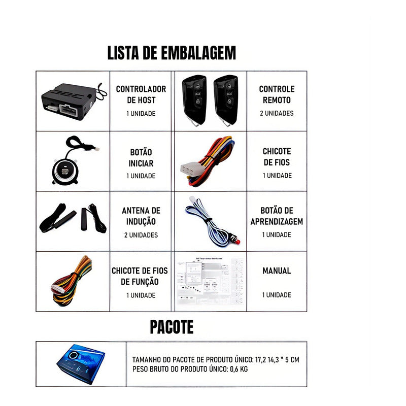 Kit Start Stop Universal Partida Remota Chave De Presença Rl