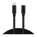 Cabo Extensor Usb-c Dorn Blindado 20gpbs 240w Cor Preto Tamanhos de 1m / 2m / 3m / 5m