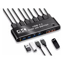 KVM Switch Dual Monitor 4K@60Hz Dorn - Para 2 PCs