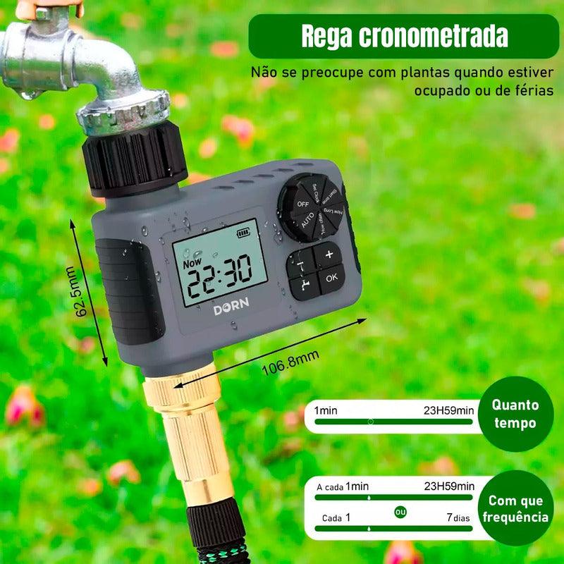 Temporizador Irrigação Programável Fluxo De Água Automático