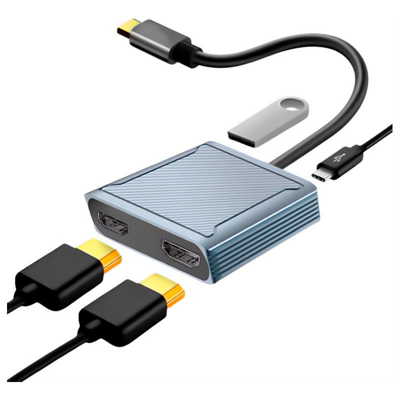 Adaptador Usb-c Para 2 Monitores Hdmi 4k Dorn